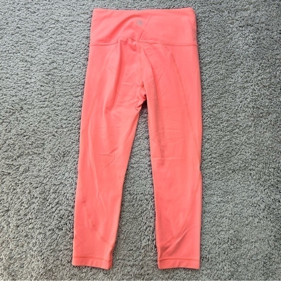 Athleta Leggings Womens Extra Small Bright Neon Pink Basic Fitness Training - Picture 3 of 3
